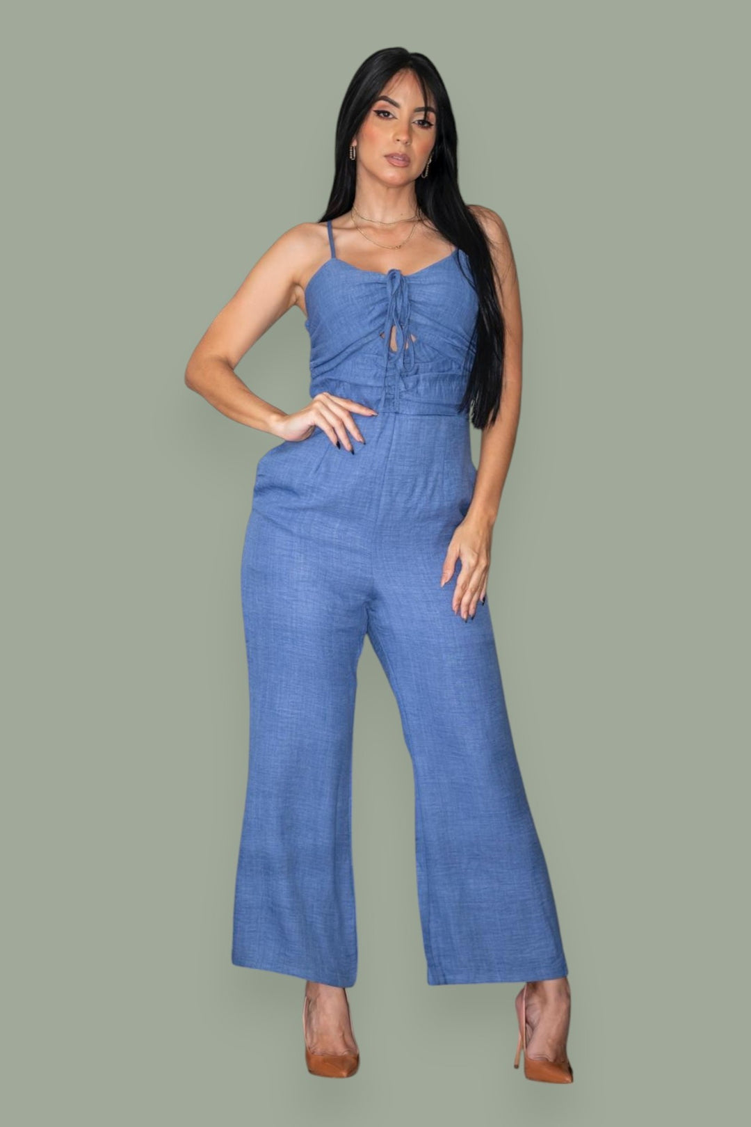10553 LINEN JUMPSUIT PRE-PACK 3 PCS UNIT PRICE $22.95